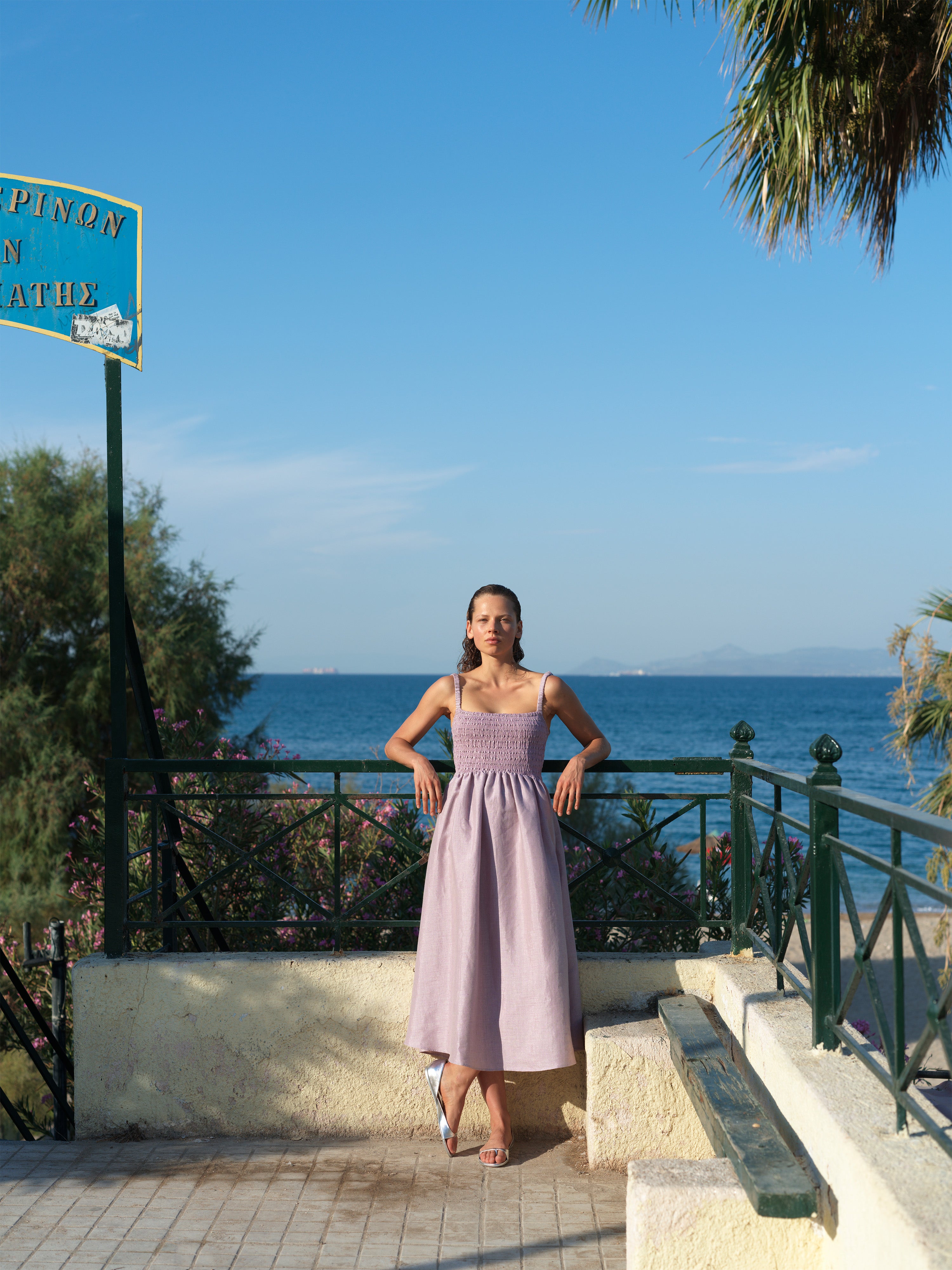 Ballet Dress Wisteria — Belgian Shimmer Linen | Foroli