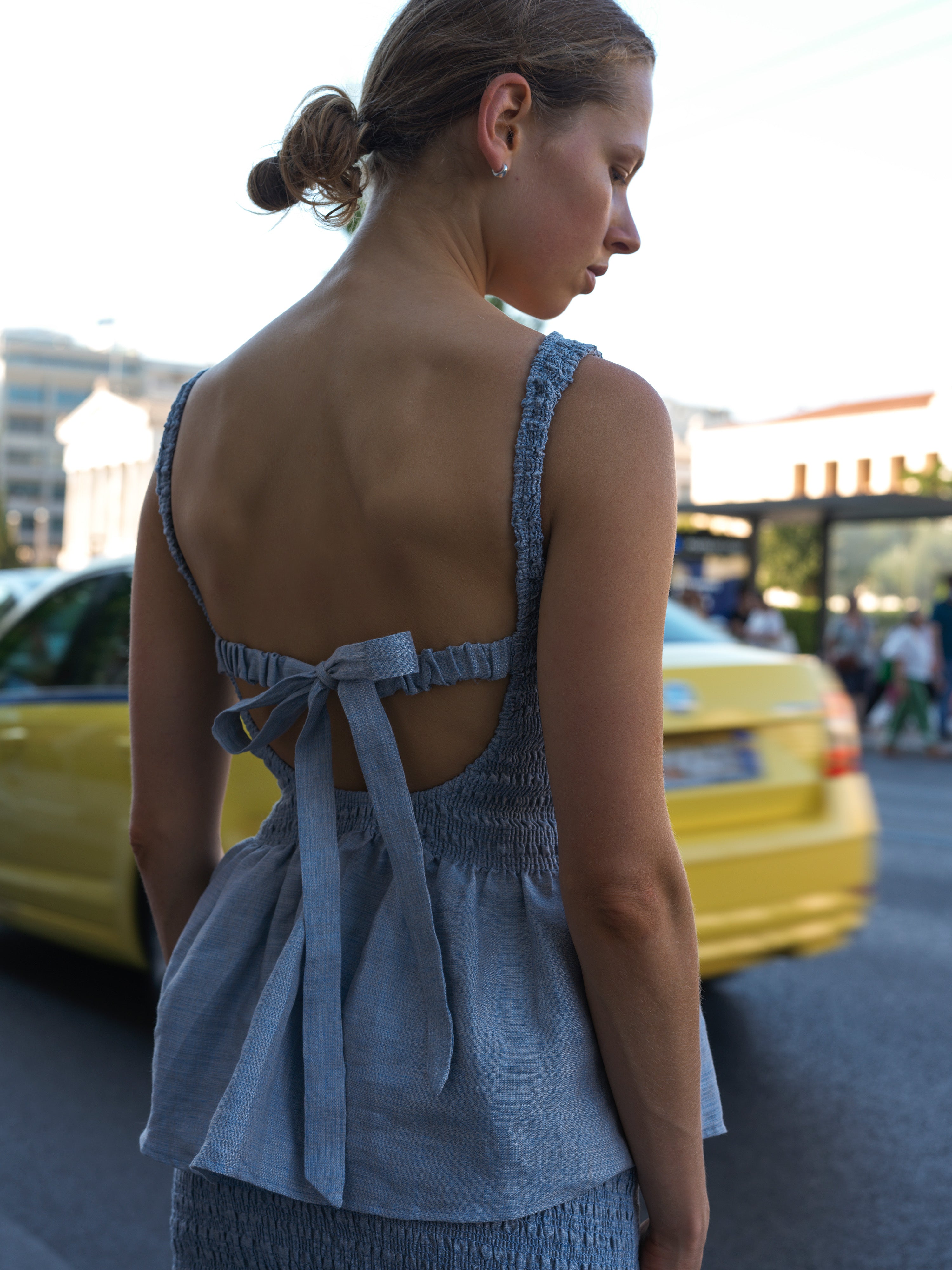 Peplum Top Cornflower – Foroli